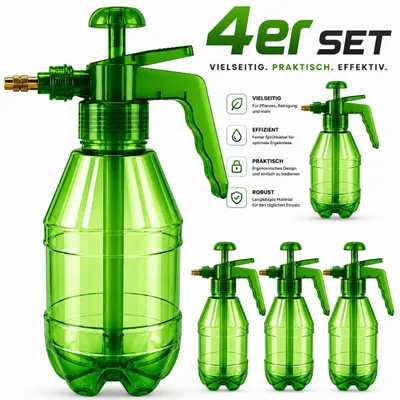 Produktbild von 4 Drucksprüher Pumpsprüher Handsprüher Gartenspritze Sprühflasche Unkraut Grün