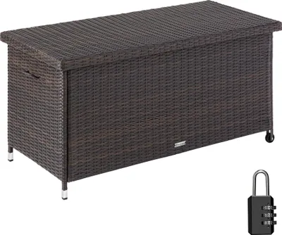 Obrázek produktu pro Krabice na polštář Kiruna s plastovou síťovinou, 120x55x61,5cm, 270l - hnědá