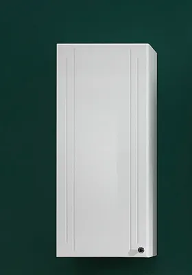 Produktbild von Badezimmer Wandschrank in weiß mit weiß Hochglanz NEMI-66, B/H/T: ca. 32,5/75/20 cm