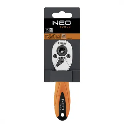 Obrázok produktu pre NEO TOOLS Ráčna pre bity a nástrčné hlavice 1/4", 105 mm