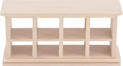 Produktbild von Maßstab 1:12 Miniatur-Lebensmittel-Kuchen-Display-Puppen-Bäckerei-Schrank aus Holz