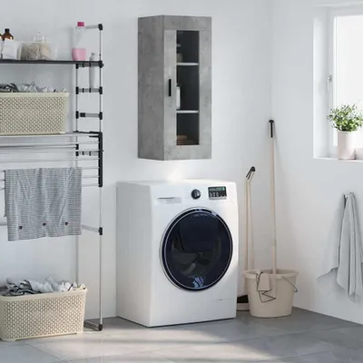 Immagine prodotto di vidaXL Armadio a muro grigio cemento 34,5x34x90 cm