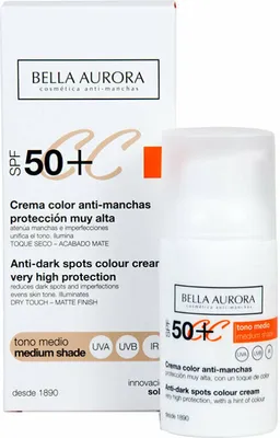 Produktbild von Bella Aurora CC Anti-Spot Cream Spf50 Medium Tone 30ml