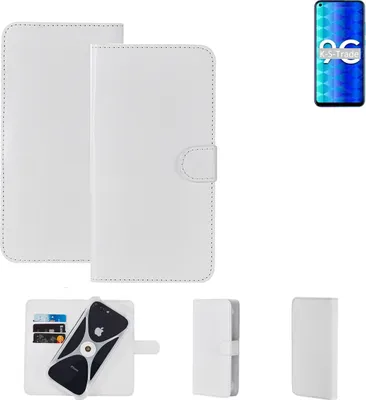 Produktbild von K-S-Trade Handy Hülle Schutz Hülle kompatibel mit Huawei Honor 9C Cover Case Bookstyle Bumper weiß 1x