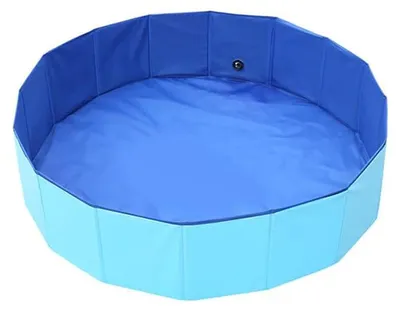 Obrázek produktu pro Bazén pro psy, skládací bazén, odolné PVC, pro vnitřní i venkovní použití, 80 x 20 cm