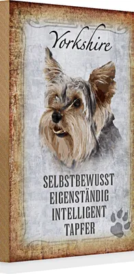 Produktbild von Holzschild Spruch 20x30cm Yorkshire Hund