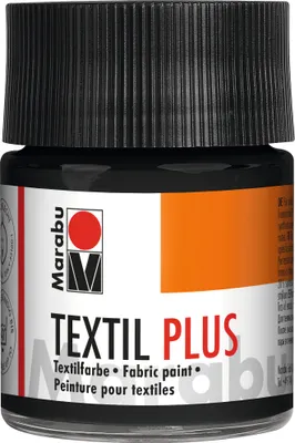 Produktbild von Marabu Stoffmalfarbe Textil plus 50 ml schwarz 073