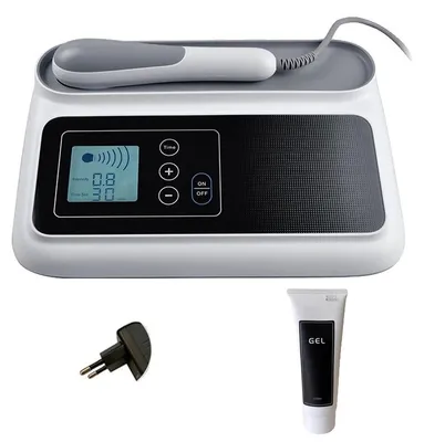 Imagen del producto de Dispositivo de terapia ultrasónica, para aliviar molestias musculares, control táctil LCD, enchufe CS-01-EU, compatible con voltajes de 100V-240V, enchufe europeo
