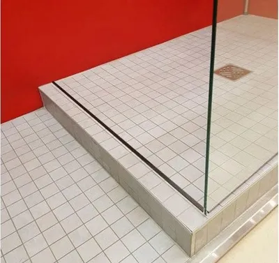 Produktbild von Duschtürschwellenleiste mattschwarz 120 cm