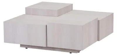 Produktbild von HOME DELUXE - Couchtisch NAYELI - Helle Holzoptik , Größe: 96 x 96 x 39 cm , - MDF Platte, ohne Montage I Wohnzimmertisch Beistelltisch Sofatisch