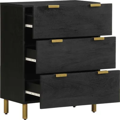 Produktbild von vidaXL Sideboard Schwarz 60x33x75 cm Holzwerkstoff