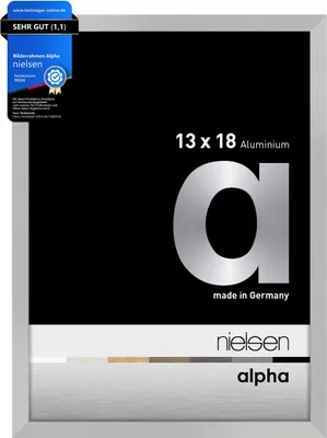 Produktbild von nielsen Aluminium Bilderrahmen Alpha, 13x18 cm, Silber Matt