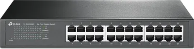 Produktbild von TP-Link TL-SG1024D, Unmanaged, Gigabit Ethernet (10/100/1000), Vollduplex, Rack-Einbau