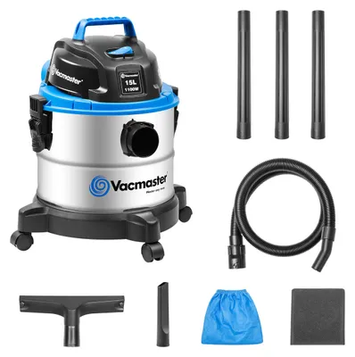 Immagine prodotto di Aspirapolvere industriale con funzione di soffiaggio - Potenza: 1100 W - Capacità: 15 litri