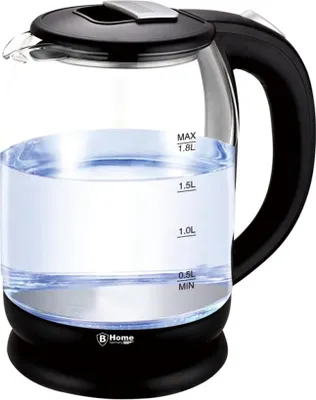 Produktbild von Glas LED Wasserkocher 1,8 L Edelstahl Teekocher Heißwasser Tee kabellos 1500W