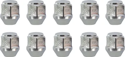 Immagine prodotto di 10 dadi ruota M12x1,25 con collare conico chiuso a 60° cromati 25 mm | apertura chiave 19 mm compatibili con Nissan 100NX