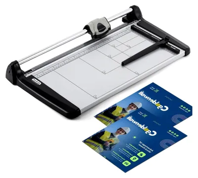 Produktbild von A3 Industrie-Papierschneider mit 15 Blatt Kapazität, Seitenlineal, A3-A6 Schnittlinienführung und Sicherheitsschutz