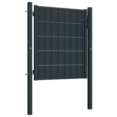 Produktbild von vidaXL Gartentor aus PVC und Stahl 100 x 81 cm Anthrazit