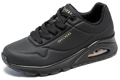 Produktbild von Skechers Damen Uno Stand On Air Weit Trainers, Black Durabuck Mesh, 35.5 EU Weit
