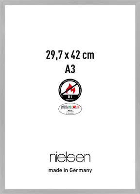 Produktbild von nielsen Aluminium Bilderrahmen C2-B1, 29,7x42 cm (A3), Struktur Silber Matt