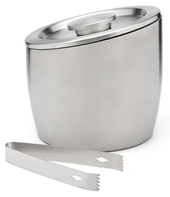 Eiskübel doppelwandig 2,5 L matt Edelstahl mit Deckel