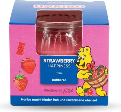 Produktbild von Haribo Duftkerze Strawberry Happiness Duftkerze 85g