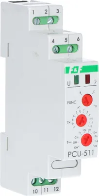 Zdjęcie produktu dla F&F | Przekaźnik czasowy PCU-511DUO - 230V AC - 35 mm - Elastyczny - LED - Wysoka precyzja