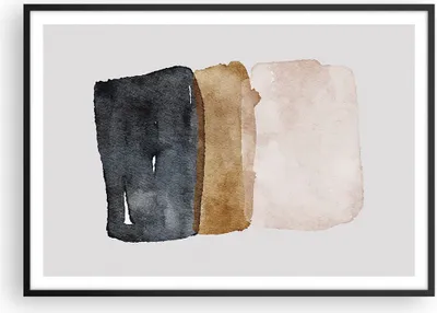 Produktbild von Gerahmtes Poster - Schwarzer Rahmen - Abstraktion die Farben Aquarell - 100x70 cm - Wand Bild - Wanddeko - Wandbilder - Kunstposter - Wandposter - Bilderrahmen - Bilder - Kunstdruck - P2BAA100x70-4947