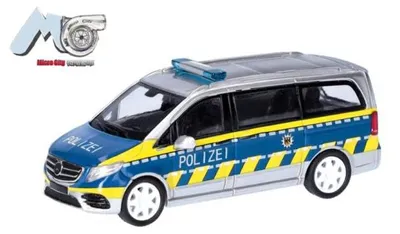 Produktbild von Herpa 87MC000079 - 1:87 MicroCity: Mercedes-Benz V-Klasse "Polizei" - Neu
