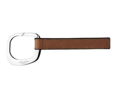 Produktbild von Georg Jensen KEY RING SQUARE STAINLESS STEEL MIRROR LEATHER STRAP 3584878