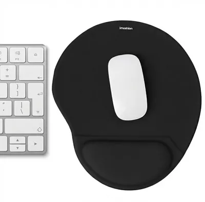 Productafbeelding van imoshion Ergonomische muismat - Muismat met polssteun - 30 x 25 cm - Zwart