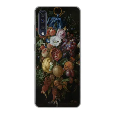 Produktbild von MuchoWow® Handyhülle Schutzhülle Hülle für Samsung Galaxy A30s Früchte und Blumen - Gemälde von Jan Davidsz. de Heem Silikon Softcase Handy Hülle - Karteninhaber