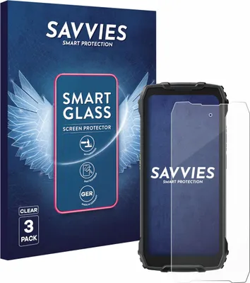 Produktbild von 3x Savvies Schutzglas Folie für Blackview BV7300 9H Panzer Schutzfolie Glas Displayschutz klar transparent