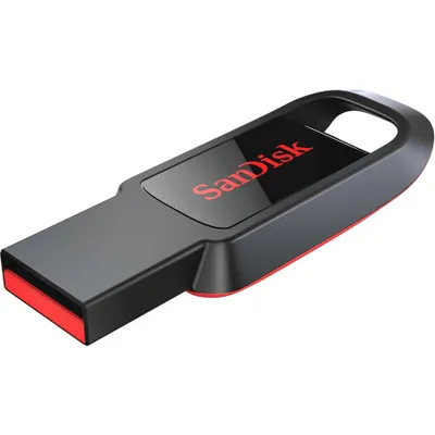 Produktbild von SanDisk Cruzer Spark, 64 GB, USB Typ-A, 2.0, Ohne Deckel, 3 g, Schwarz, Rot