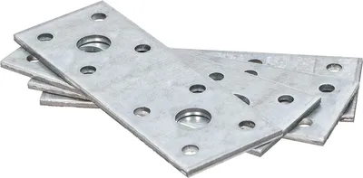 Zdjęcie produktu dla KOTARBAU® 25 szt. blach perforowanych 116x40mm ocynkowanych srebrnych lacznik plaski lacznik do drewna wewnetrzny - zewnetrzny blacha perforowana lacznik stalowy blacha perforowana plaskownik