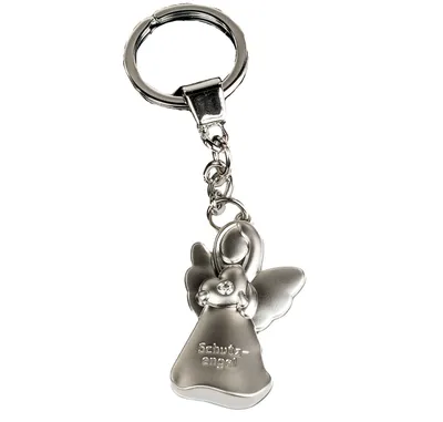 Produktbild von Schlüsselanhänger Schutzengel Herz Silber - Formano, Matt-Glänzend, 5cm