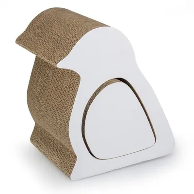 Obrázek produktu pro DUVO+ Škrabadlo z kartonu s catnipem ve tvaru ptáka 27x20x30cm bílá, 65352721
