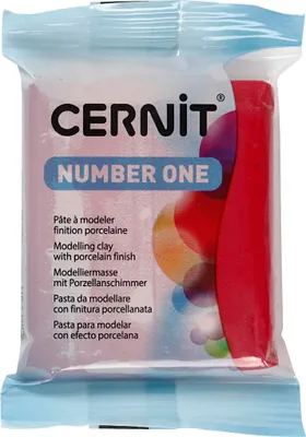 Produktbild von Cernit Polymer Clay N°1 Polymer-Ton Carmine Red 56 g
