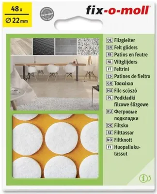 Produktbild von Fix-o-moll Filzgleiter ø22mm weiß