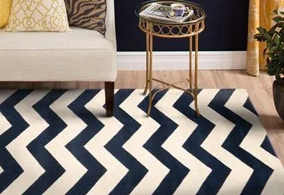 Productafbeelding van Kelim tapijt, kleur blauw/beige (185x285 cm)
