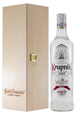 Produktbild von Krupnik 1846 Wodka mit Geschenk-Holzkiste