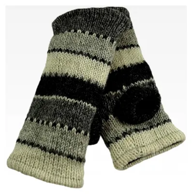Produktbild von Handstulpen Pulswärmer gestrickt mit Fleecefutter