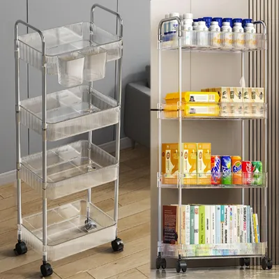 Obrázok produktu pre Solidchoice – 4-poschodový odkladací vozík na kolieskach do kuchyne