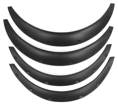 Produktbild von 4pcs Flexible Kotflügelverbreiterungen Breite Radkästen Splatter Guards Matte Schwarz Universal Auto Teile