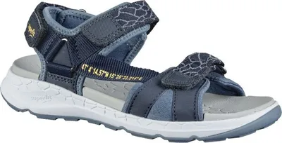 Produktbild von Superfit Criss Cross, Jungen Synthetik Sandalen in blau, mittlere Weite, Textilfutter