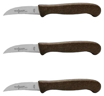 Mojawo 3 Stück BIO Küchenmesser Schälmesser Kokos Allzweckmesser Qualität Solingen