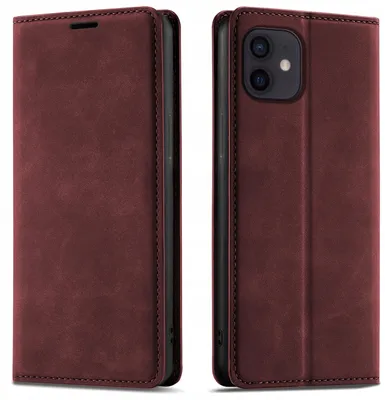 Productafbeelding van Lederen hoesje met magnetische sluiting voor de iPhone 11, inclusief 9H-gehard glas