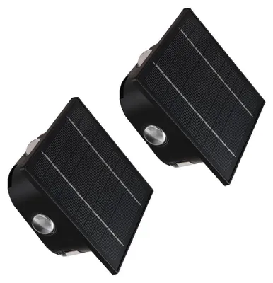 Produktbild von 2er Set LED Wandlampe Solarleuchte, Akku, IP54, H 13,1 cm