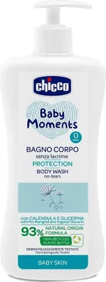 Productafbeelding van Chicco Baby Moments, vloeibare badschuim met calendula-extract, 500 ml, geschikt vanaf 0 maanden