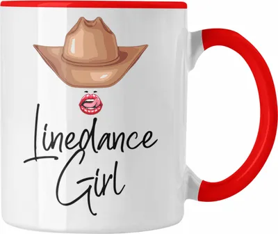 Produktbild von Trendation - Linedance Girl Tasse Geschenk Linedancerin Geschenkidee Frauen (Rot)